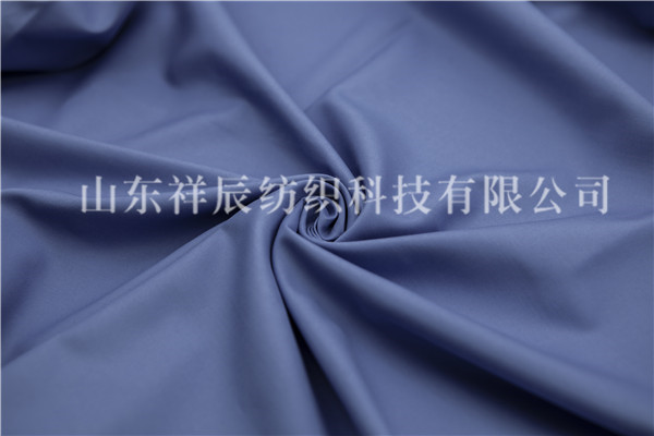涤棉莱赛尔斜纹布-浅蓝