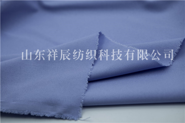涤棉麻平纹绸-浅蓝