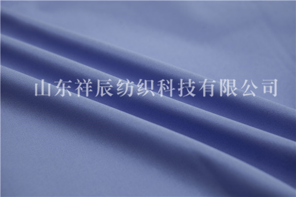 涤棉麻平纹绸-浅蓝