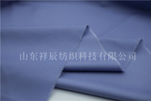 涤棉麻平纹绸-浅蓝